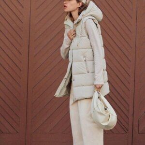 Zara Hooded Long Puffer Vest